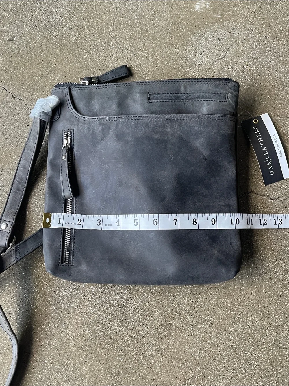 Oak Leather Crossbody Bag with Zip Accent and iPhone pocket. New with Tags.